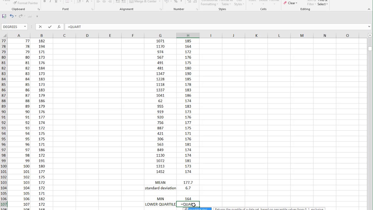 5. Statistics - Investigating Real Data
