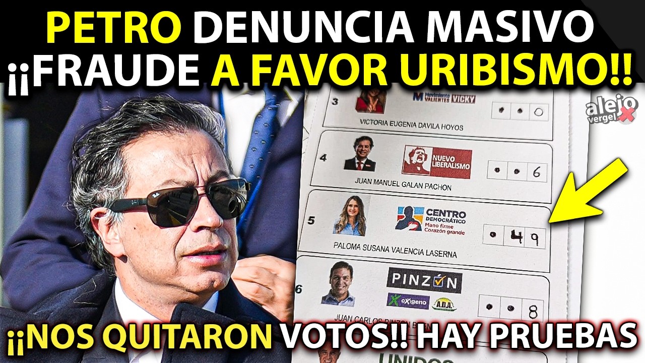 NOS ROBARON: PETRO DENUNCIA MASIVO FRAUDE ELECTORAL. Están apareciendo Miles de Votos. Uribismo Chao