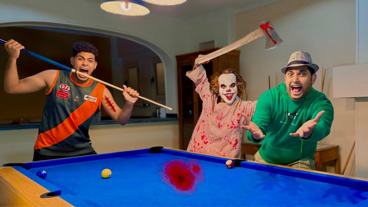 المهرج المجنون هجم علينا في الفيلا و ‏اصحابي ‏موجودين 😱 عمر الزير
