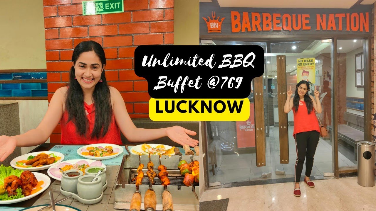 UNLIMITED BARBECUE NATION BUFFET @769🤩😋|BBQ LUCKNOW| GOMTINAGAR|LUCKNOW VLOG @TripNTasteWithKavita