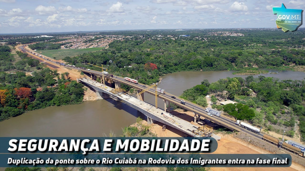 Duplicação da ponte sobre o Rio Cuiabá na Rodovia dos Imigrantes entra na fase final