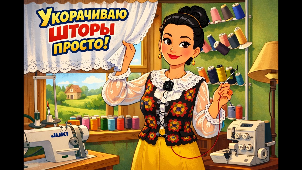 Как легко укоротить шторы дома — простой способ для начинающих