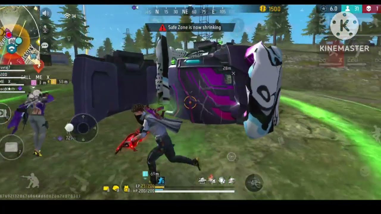 BR RENK PUSH VIDEO FREE FIRE LONG VIDEO solo vs squad gameplay 1 vs 4 headshot video #vairal 