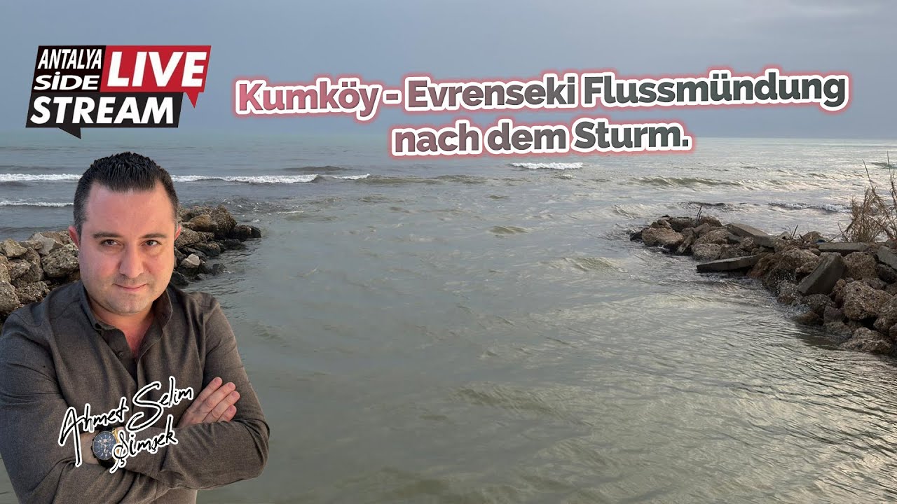 Kumköy - Evrenseki Flussmündung nach dem Sturm.
