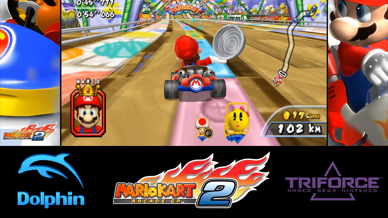 Mario Kart Arcade GP 2 (TRIFORCE) - Updated Dolphin emulator - 4K Gameplay
