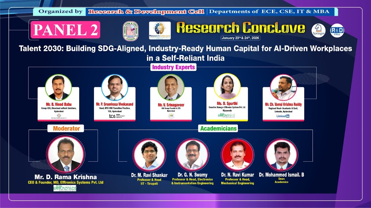 Panel Discussion | Talent 2030 & AI-Driven Workplaces | Research Conclave 2026
