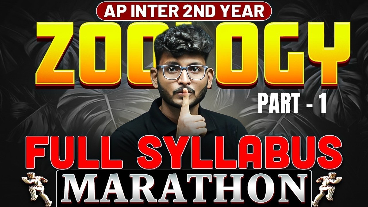 Zoology Full Syllabus Marathon 🔥 | AP Inter 2nd Year | Complete Revision | IPE 2026
