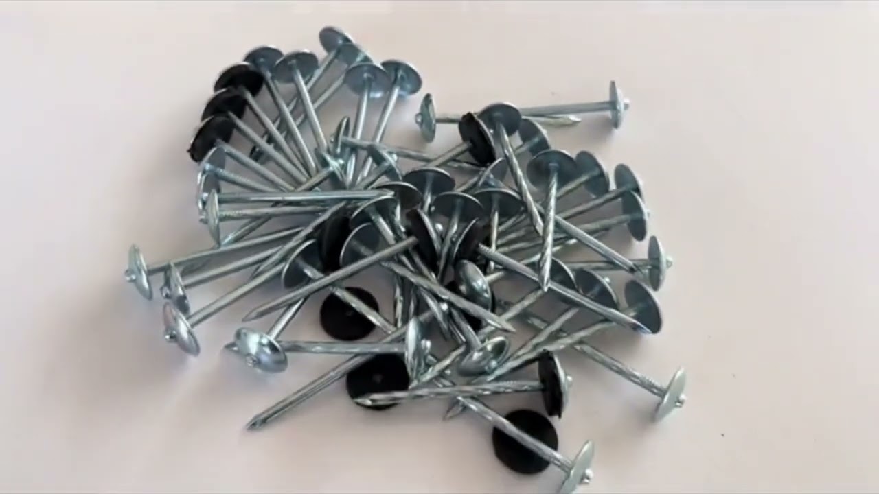 Umbrella Head Roofing Nails With Rubber Washer