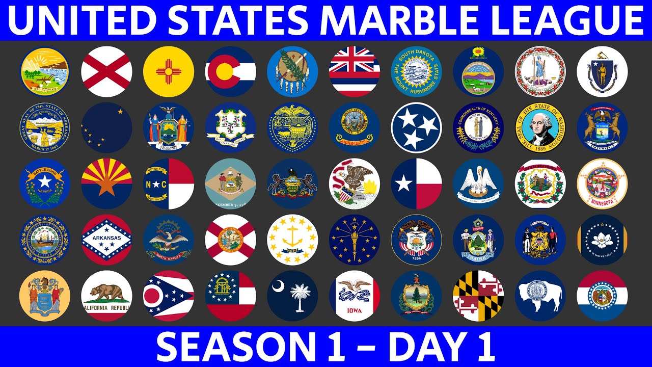 United States Marble Race League Season 1 Day 1 Marble Race in Algodoo