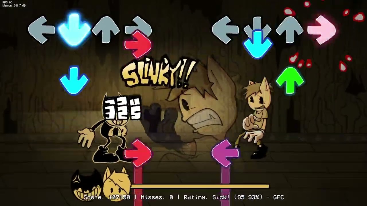 FNF- Evocation- High Effort Titled Bendy Mod