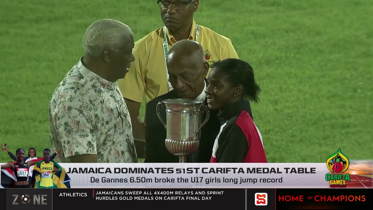 Jamaica dominates 51st CARIFTA medal table. Topping the table with 84 medals.