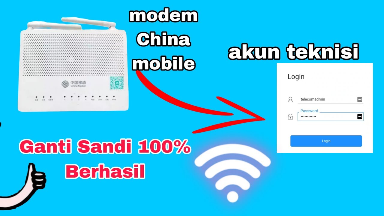 Cara cepat ganti sandi wifi pakai akun teknisi 2023 ( modem China mobile h1s-3 )