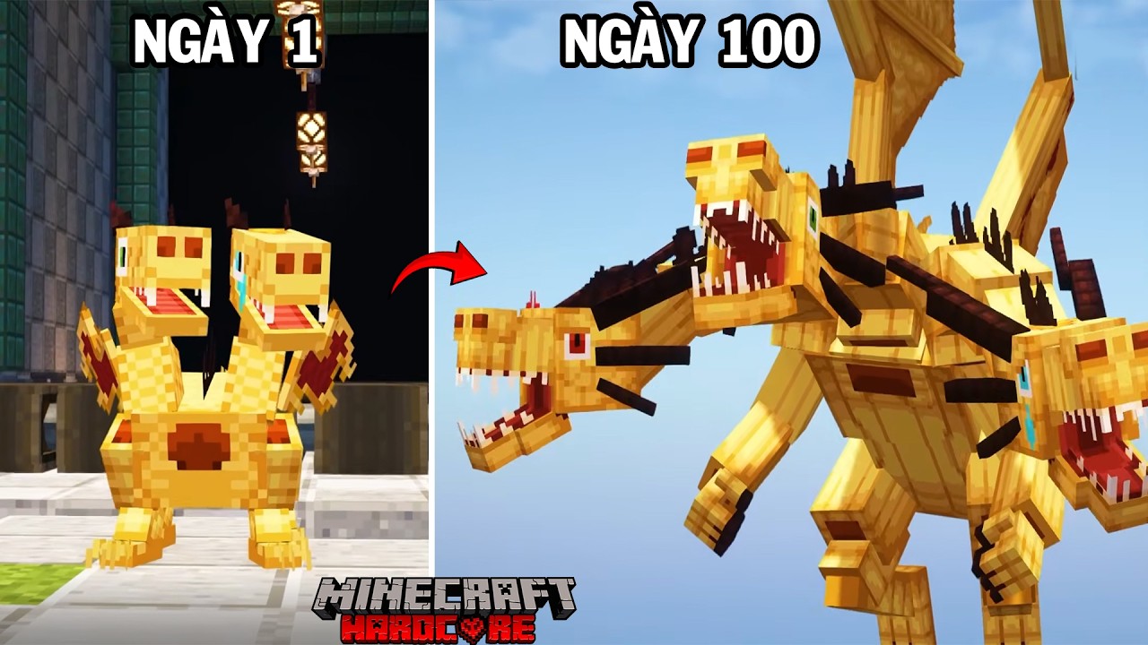100 ngày với tư cách Brainrot Thần thoại Rồng 3 đầu Mỳ Ý Hydra Cannelloni tiêu diệt Boss 67 sắc màu