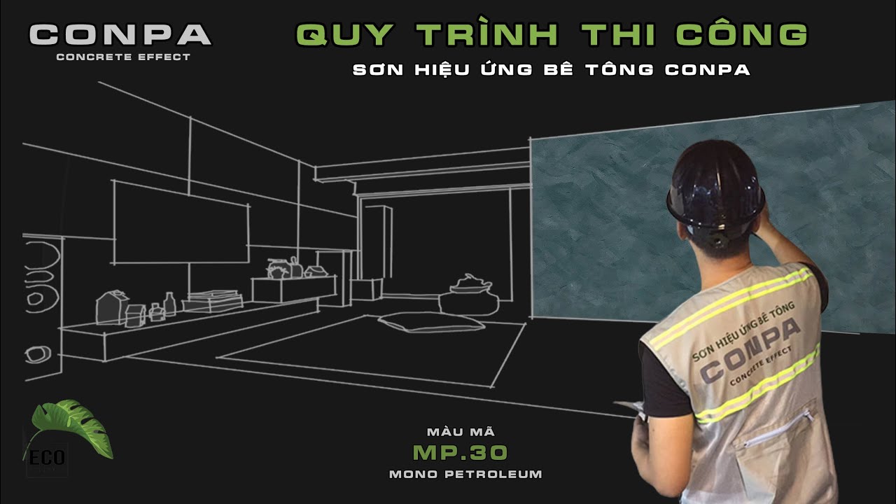 Quy trinh thi công sơn hiệu ứng bê tông Conpa MP30