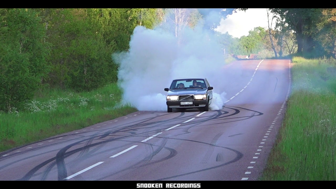 VOLVO 740 b230 TURBO 600HP++ 4TH GEAR BURNOUT