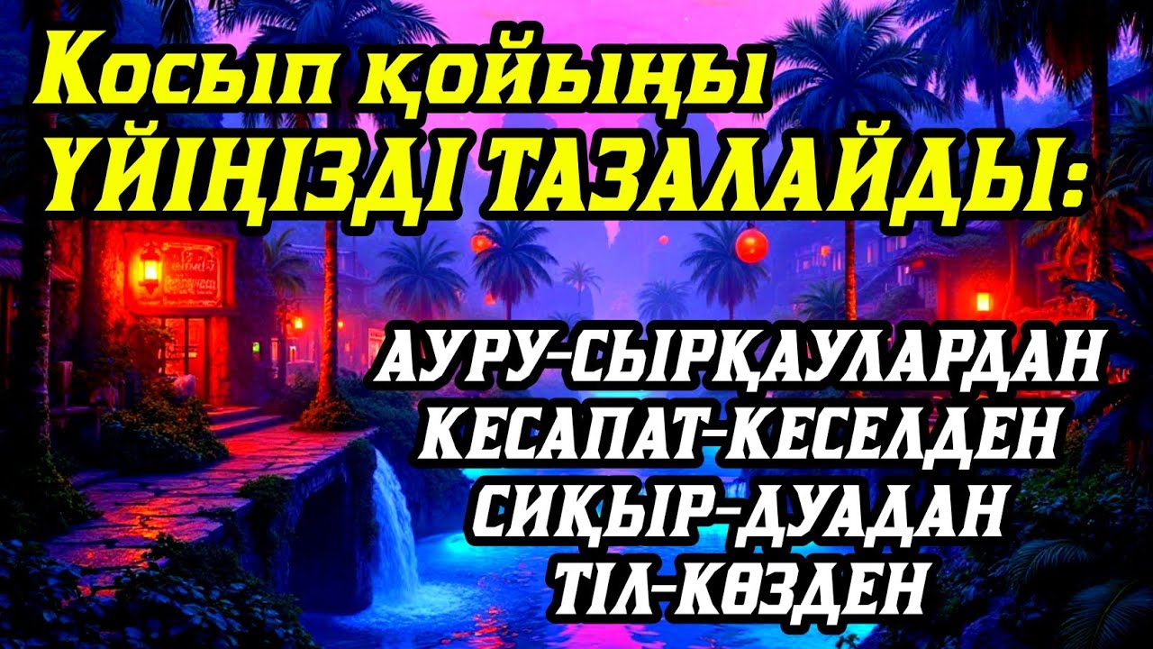 Үйіңізде жаман энергия болмасын қосыпқойыңыз🤲