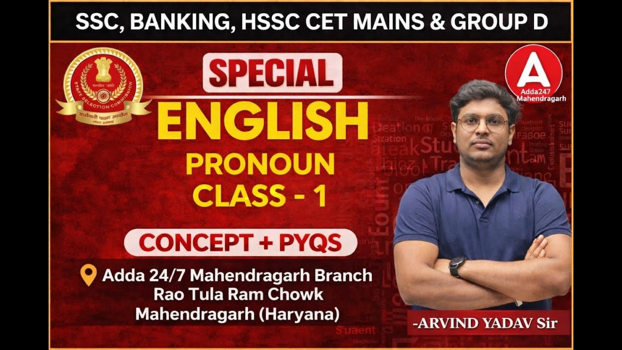 Complete Pronoun Topic || Chapter-wise  Practice Series .1 by Arvind Yadav sir | For #sscexam