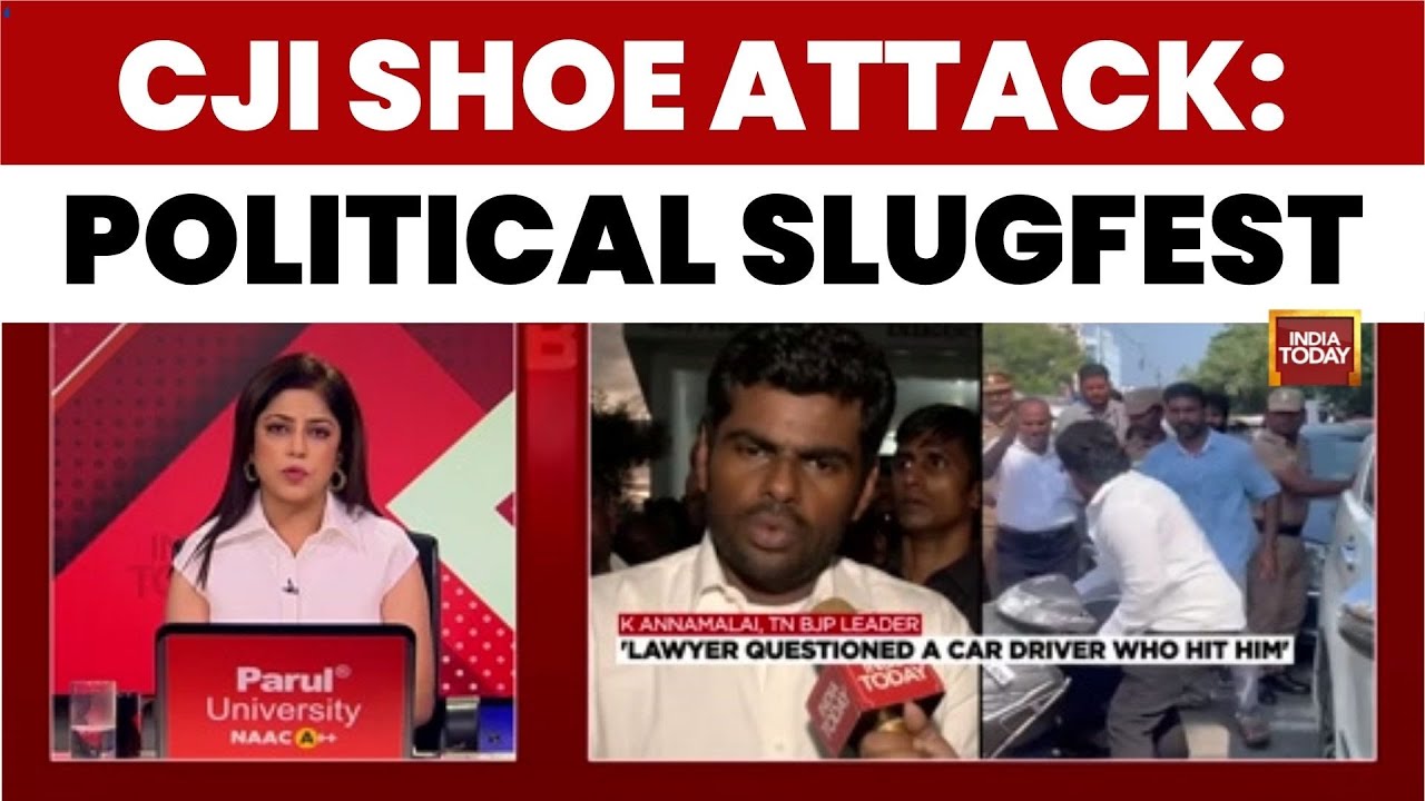 CJI Gavai Shoe Attack: VCK Protests in Chennai, Clashes With BJP
