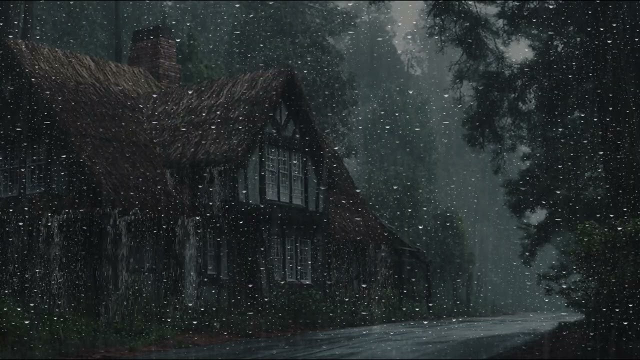 Thunder Roaring Through A Heavy Rainstorm Night Creating Deep Relaxation And Sleep Sounds