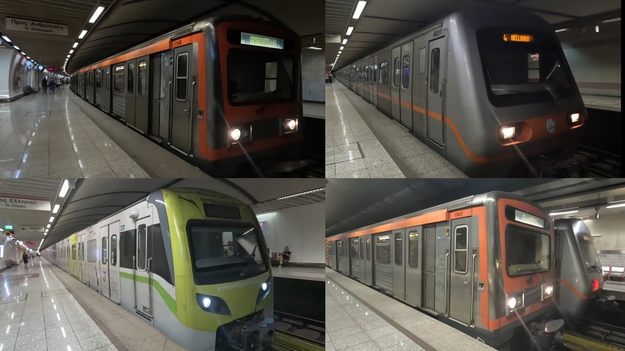 Metro trains around Athens (Line 2) |PANOSG42