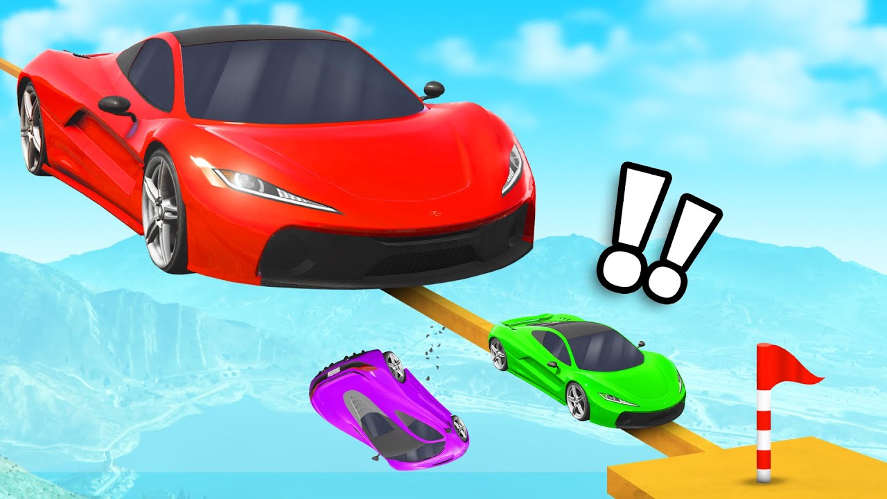 Giant Car vs Tightrope in GTA 5!