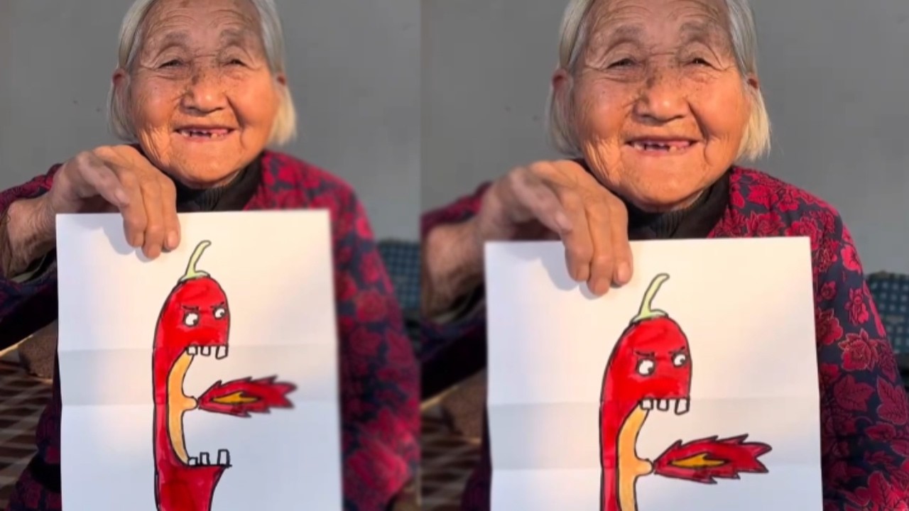 Children, look at the chili peppers Grandma drew. How is your grandma doing now?
