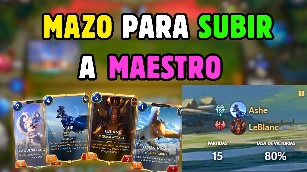 MAZO PARA SUBIR A MAESTRO 70% DE WINRATE LEGENDS OF RUNETERRA #legendsofruneterra #runeterra