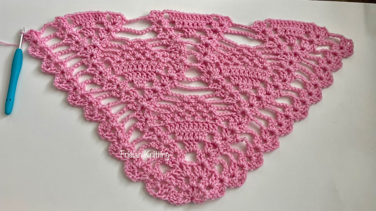 Pineapple shawl - crochet tutorial | pineapple stitch