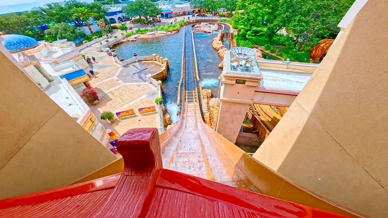Journey to Atlantis Front Row On Ride SeaWorld Orlando 2025
