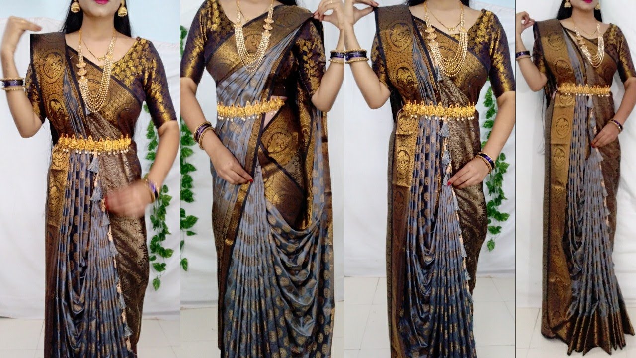 Drape your Saree this new style to looks you More elegant/How to wear saree new styles/Saree Draping