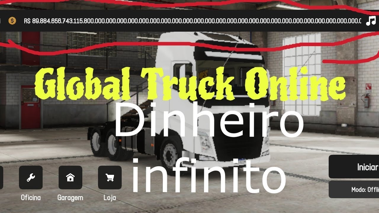 Apk dinheiro infinito ♾️ - Global Truck Online! Link do site nos comentário e na descrição!