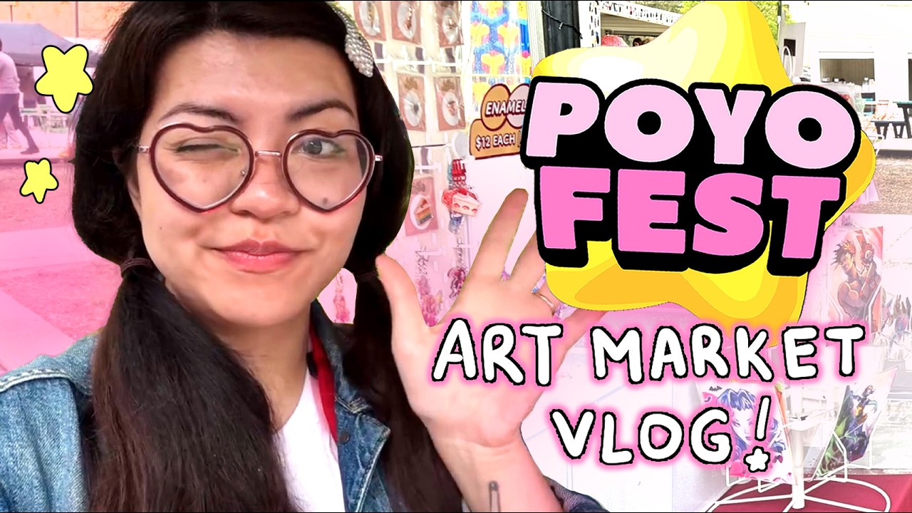 Selling Art in the Rain! I Still Made Money?! | Poyofest Art Market Vlog