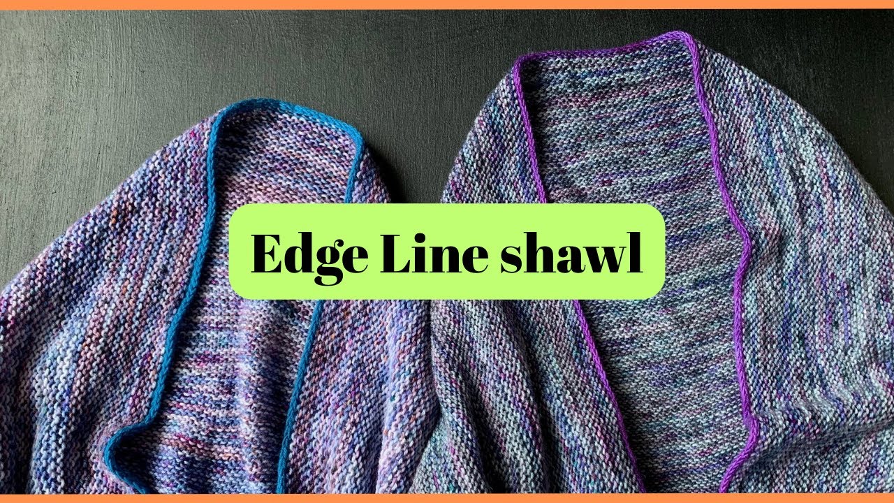 【棒針編み】超初心者さん向け！ガーター編みだけで完成✨Edge Line Shawlの編み方。簡単ショール