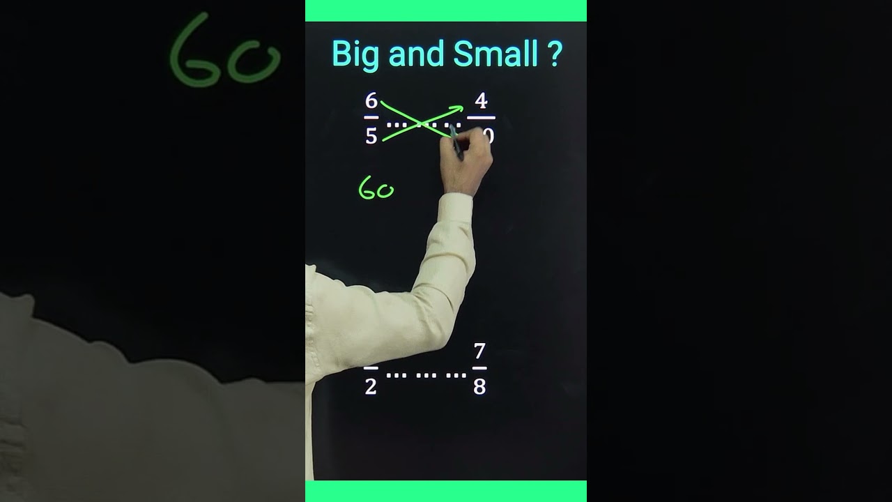 Big and Small Fraction | Fractions | #tricks #shorts #maths #short #youtubeshorts #katarsingh #cbse