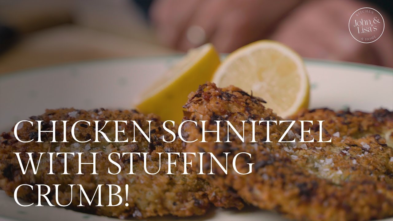 GOLDEN Chicken Schnitzel with STUFFING CRUMB!