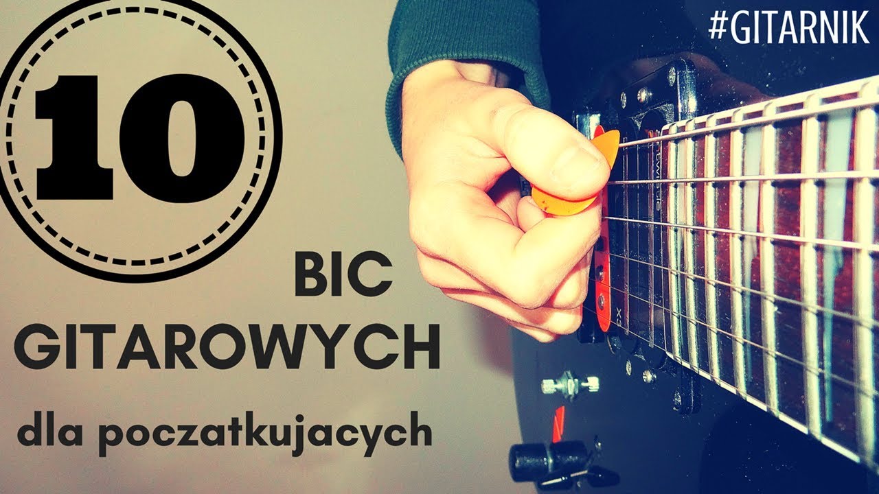 10 łatwych BIĆ GITAROWYCH dla początkujących - podstawowe bicia na gitarę - SCHEMATY