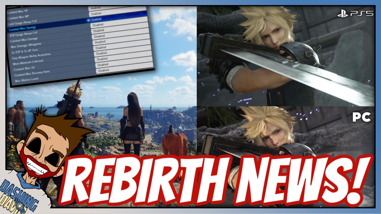 Важные новости о FF7 Rebirth! Дата выхода упрощенной системы прогресса, PS5 получит освещение, ка...