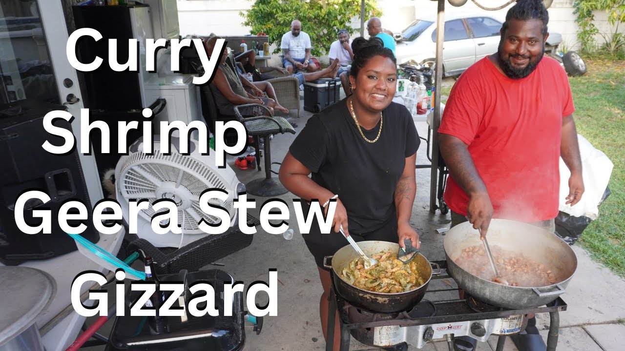 Cooking Geera Stew Gizzard and Curry Shrimp in the Shell—Unreal Flavor!