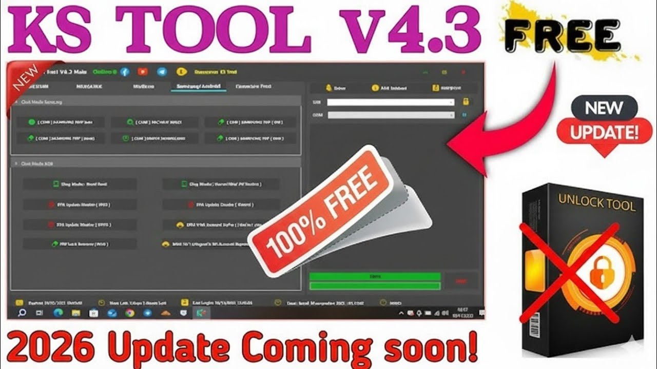 KS Tool V4.3 Free Mobile unlock Tool ✅| AM Fixer 