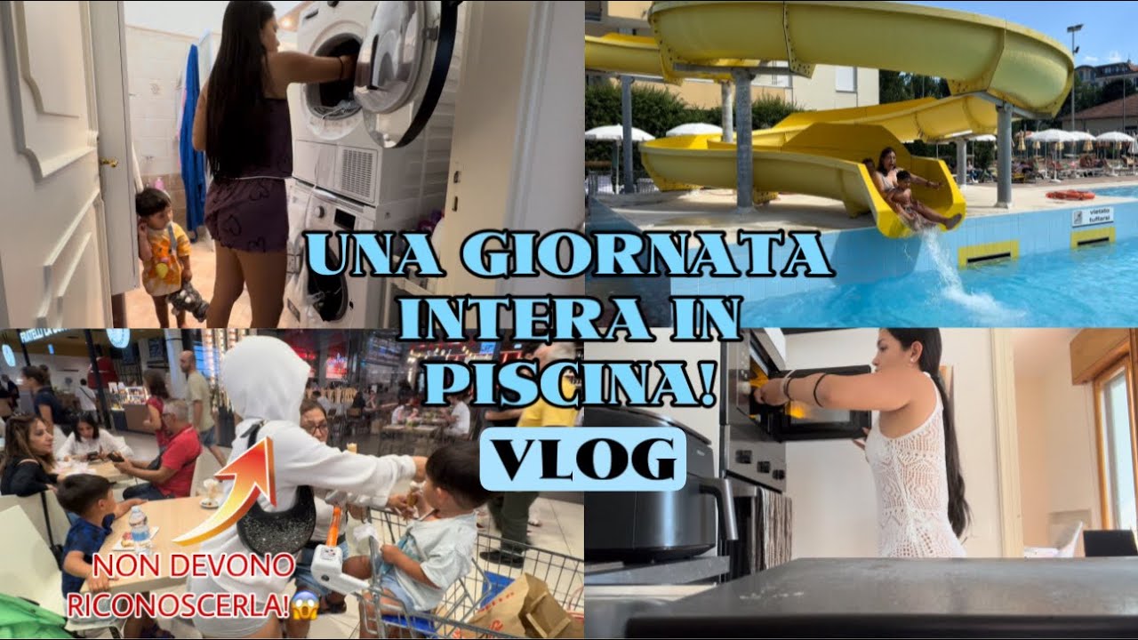 VLOG/ Una giornata INTERA in piscina con i bimbi piccoli+ Alla ricerca dei 🩴per Mathi