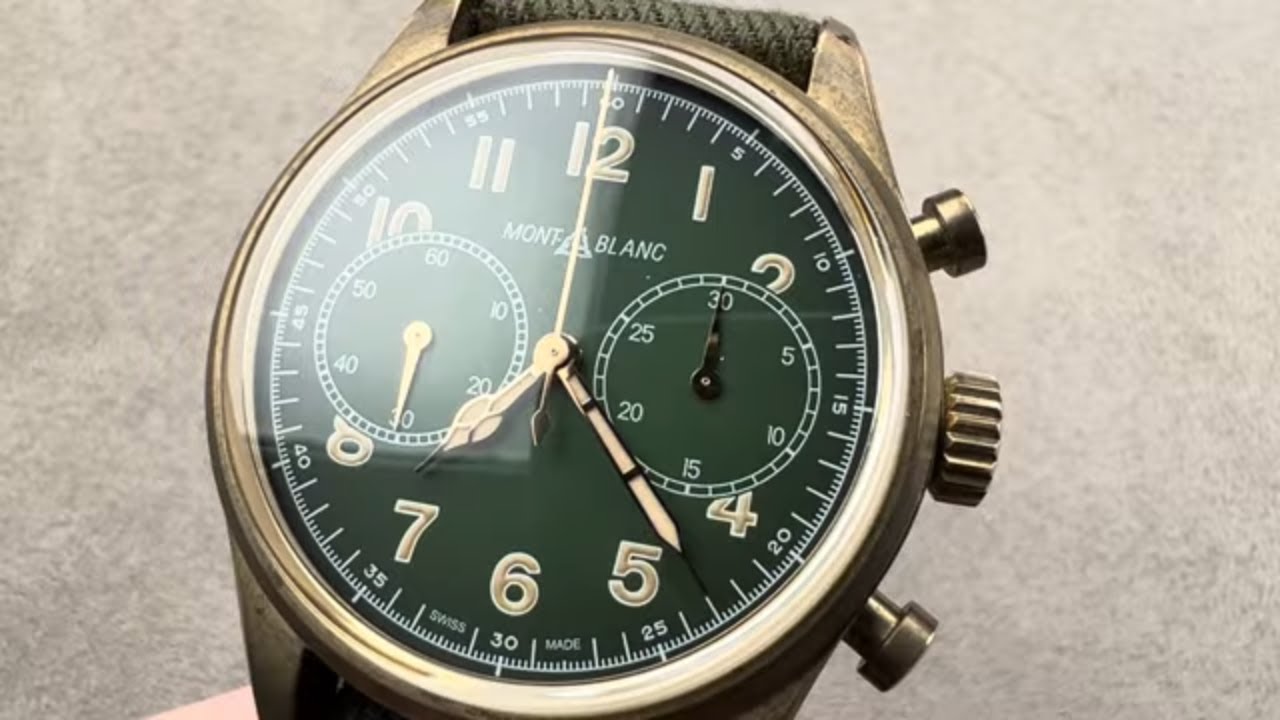 Обзор часов Montblanc 1858 Chronograph Bronze 119908