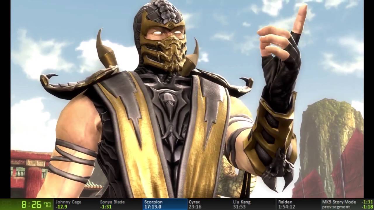 Mortal Kombat 9 Story Mode speedrun beginner (no blocking) 1:29:24 WR