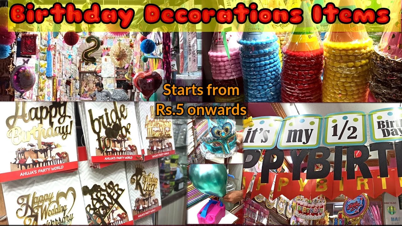 Rs.5 onwards Birthday Party needs Decorations items/Variety of candles &Ballons in Chennai Sowcarpet