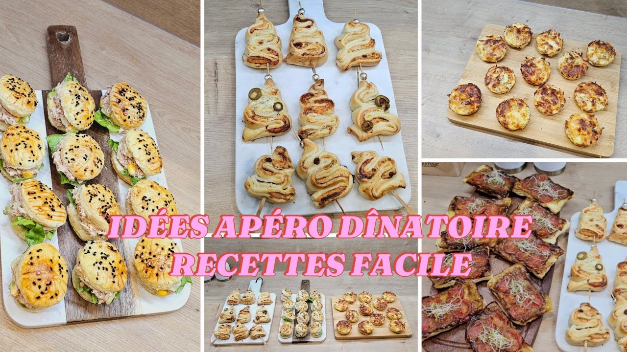 IDÉES APÉRO DÎNATOIRE FACILE ET RAPIDE #apéritif #recettefacile #feuilleté #fête #idéerecette #apero