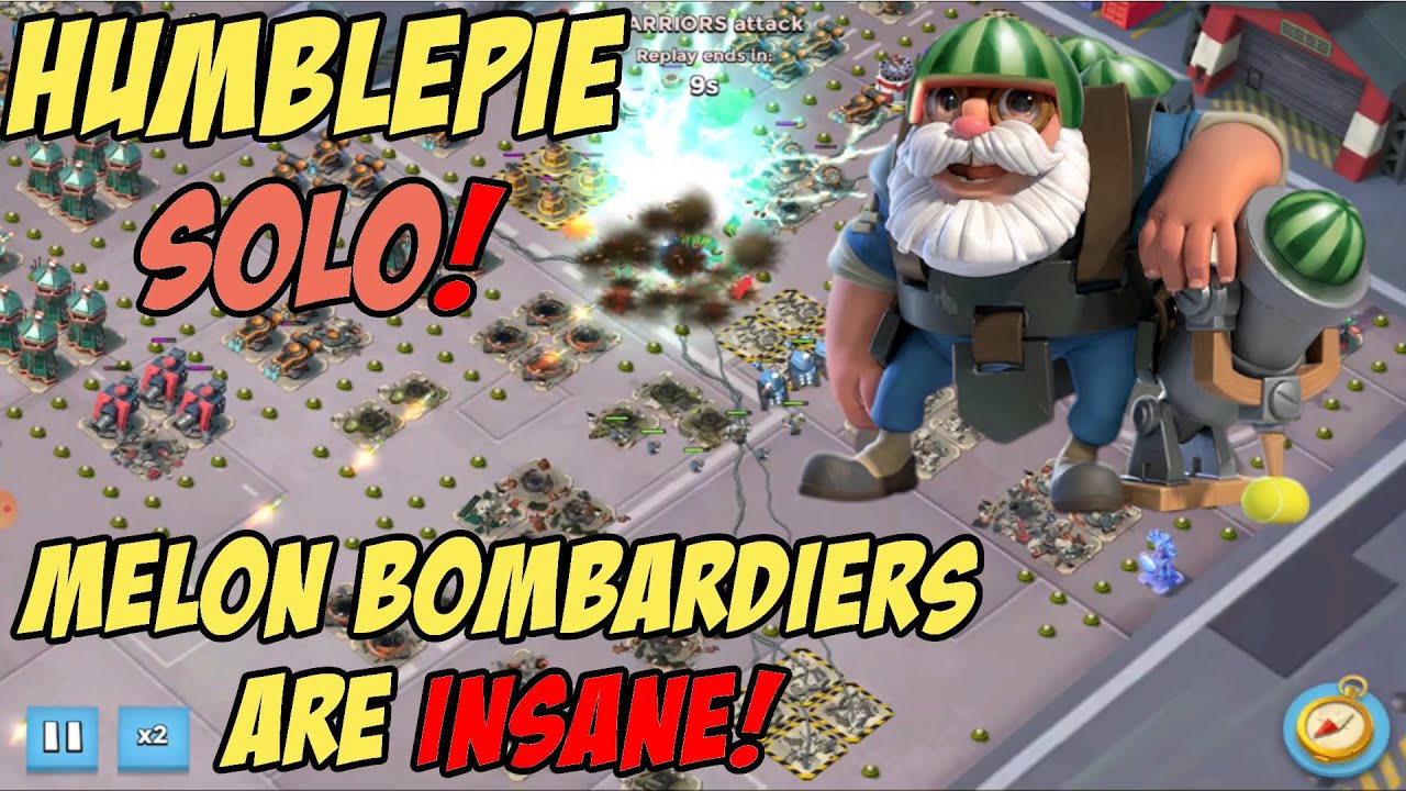 Boom Beach Humblepie Solo with MELON BOMBARDIERS! | Boom Beach Operations Gameplay | Forlorn Hope