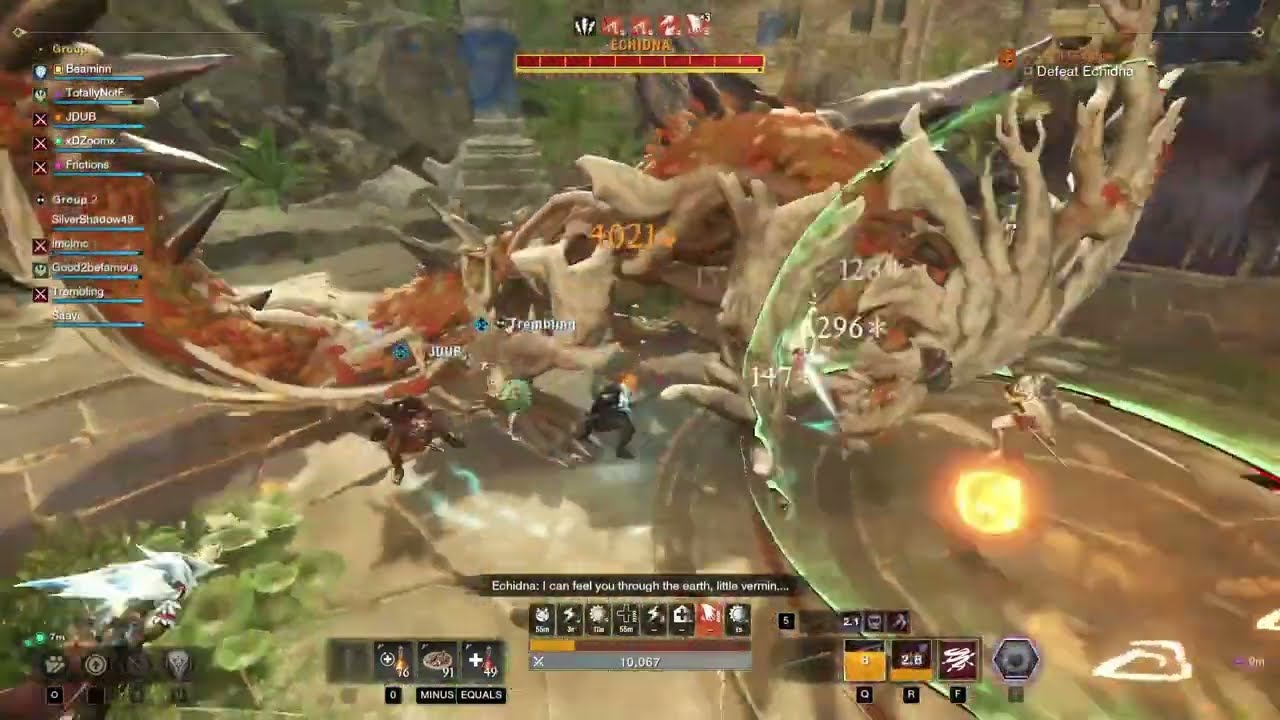 New World: Aeternum. Hive of Gorgons Raid. Melee DPS Spear/Hatchet POV.