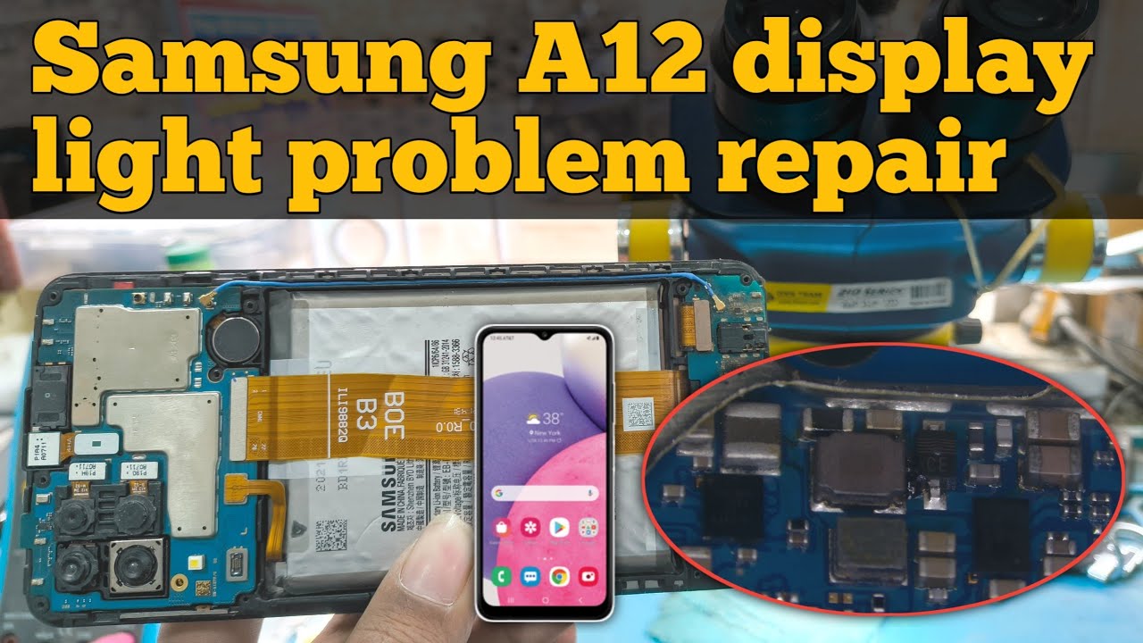 📲 Samsung A12 display Light Problem repair | Samsung Display problem 