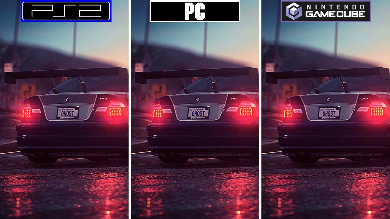 Need For Speed Most Wanted 2005 [ Ps2 vs  PC vs GameCube ] Graphics and FPS Comparison