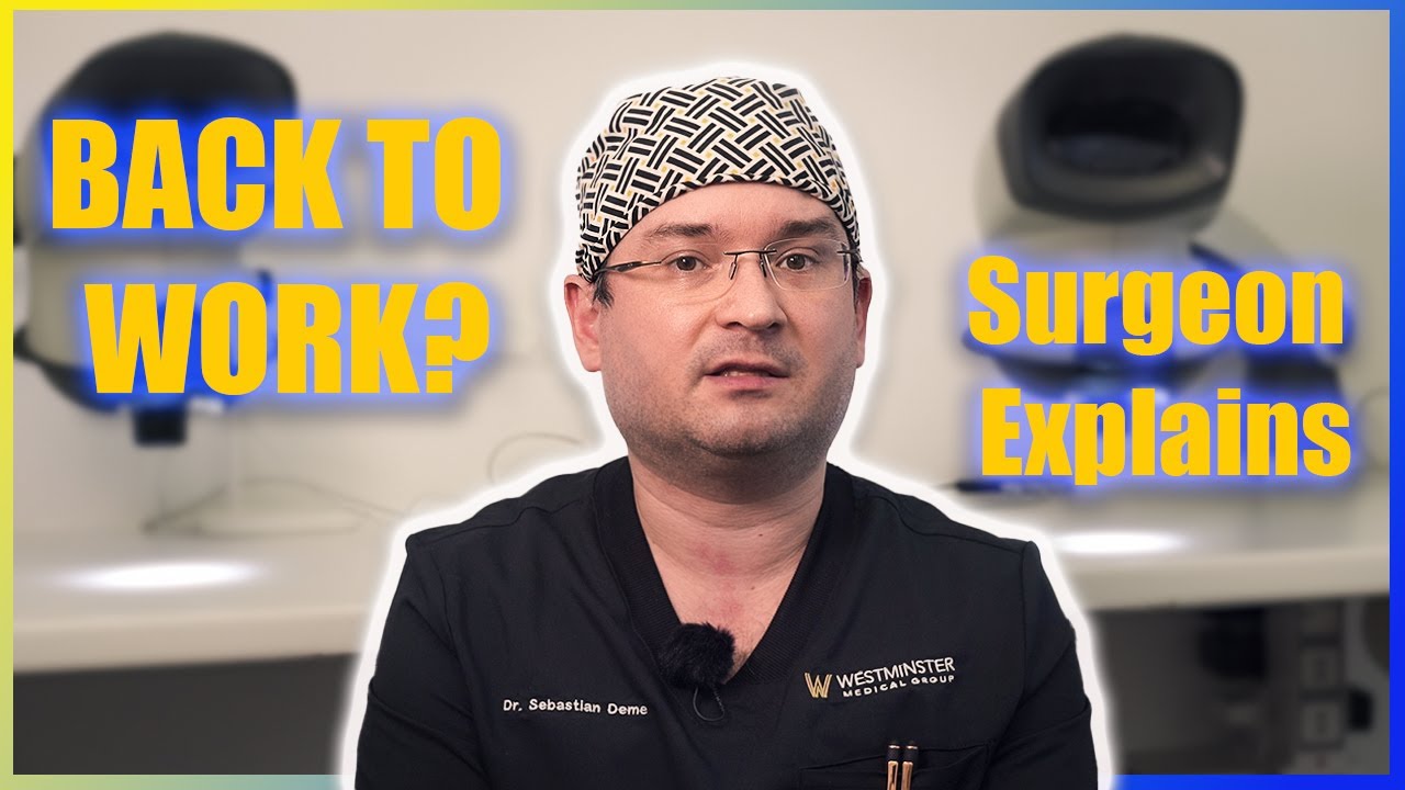 Surgeon Explains Hair Transplant Recovery Time | How Long Before Back at Work? | WMG London