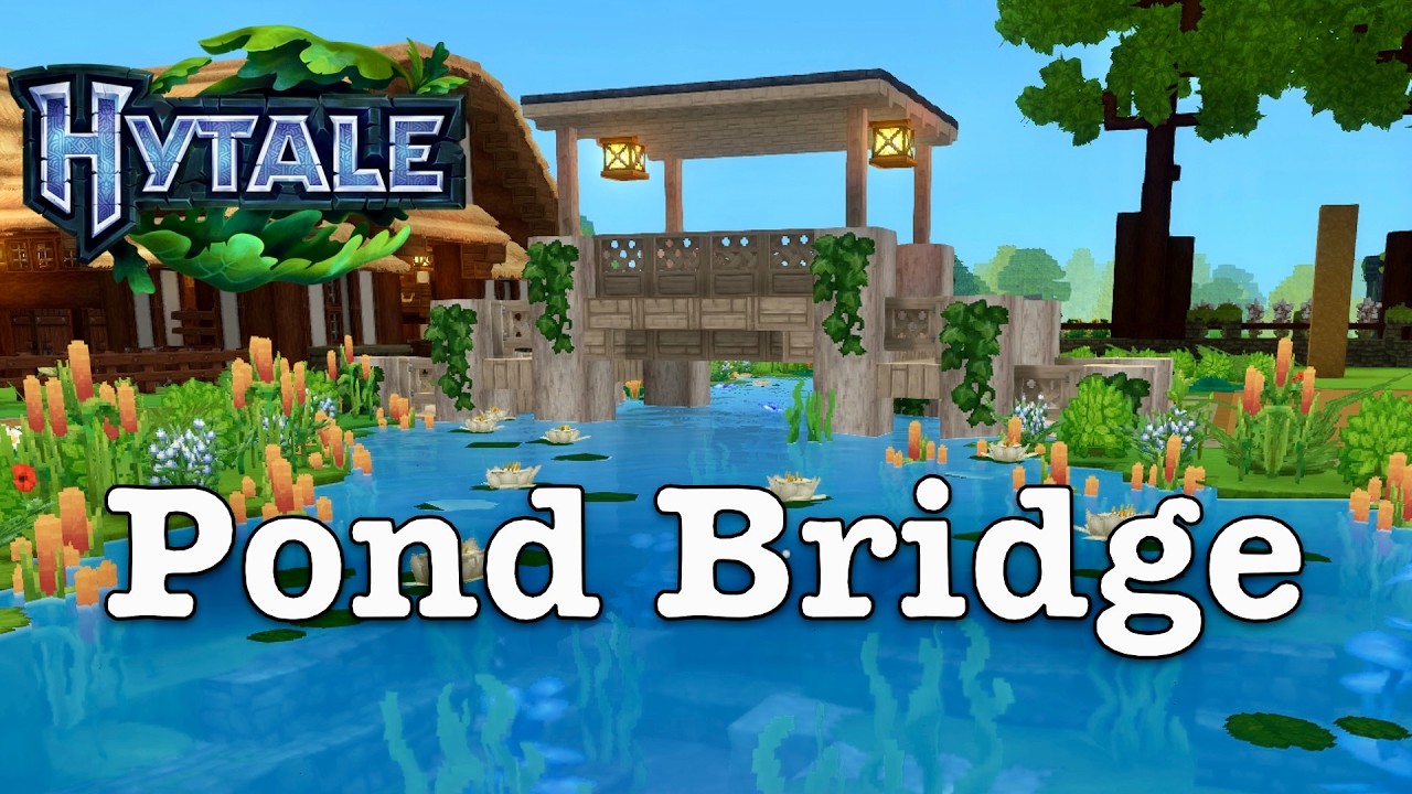 Let's Build a Pond Bridge / Hytale / No Mods Gameplay